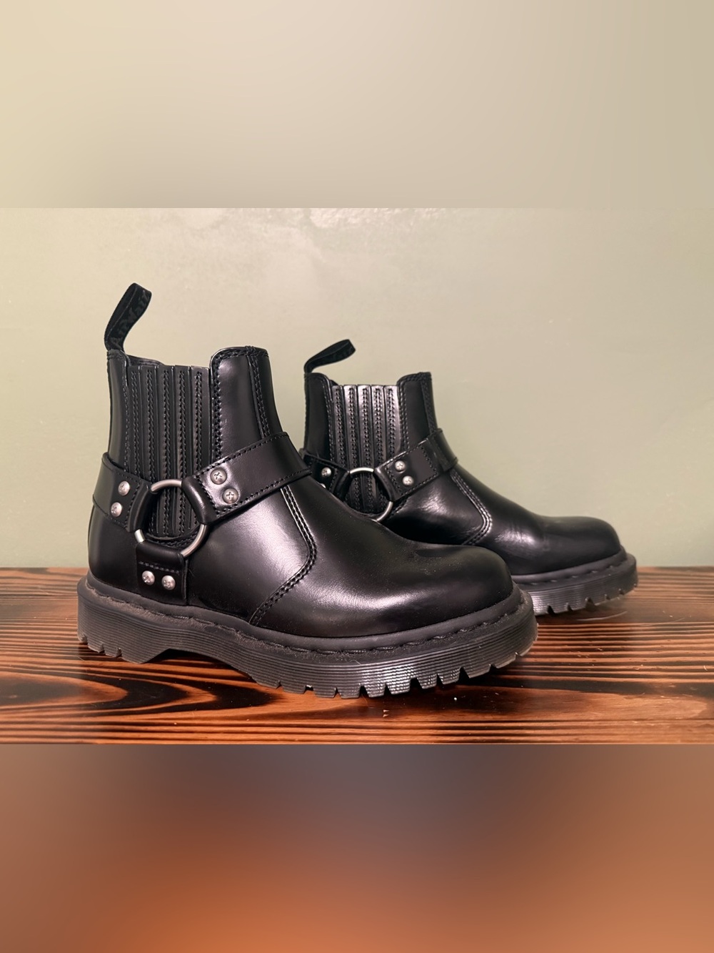 Dr Martens Black Chelsea 2976 Harness Boots
